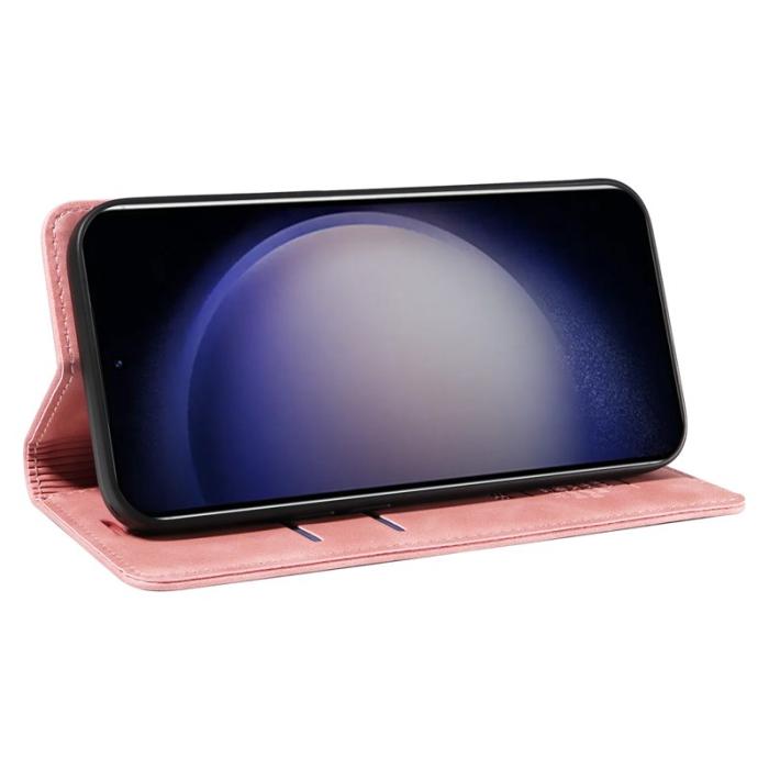 BETOPNICE - BETOPNICE 003 Samsung Galaxy S24 Fodral Äkta läder - Pink