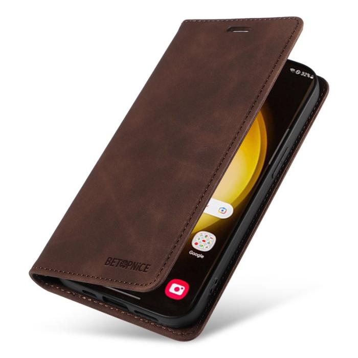 BETOPNICE - BETOPNICE 003 Samsung Galaxy S24 Ultra Fodral Flip Wallet - Brun