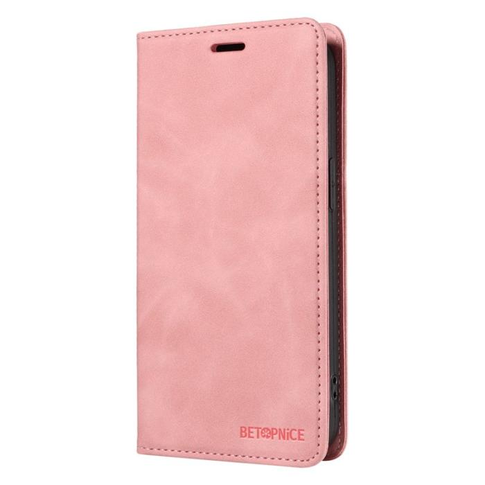 BETOPNICE - BETOPNICE 003 Samsung Galaxy S25 Edge Fodral Äkta läder - Pink