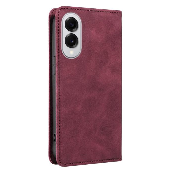 BETOPNICE - BETOPNICE 003 Samsung Galaxy S25 Edge Fodral Äkta läder - Röd