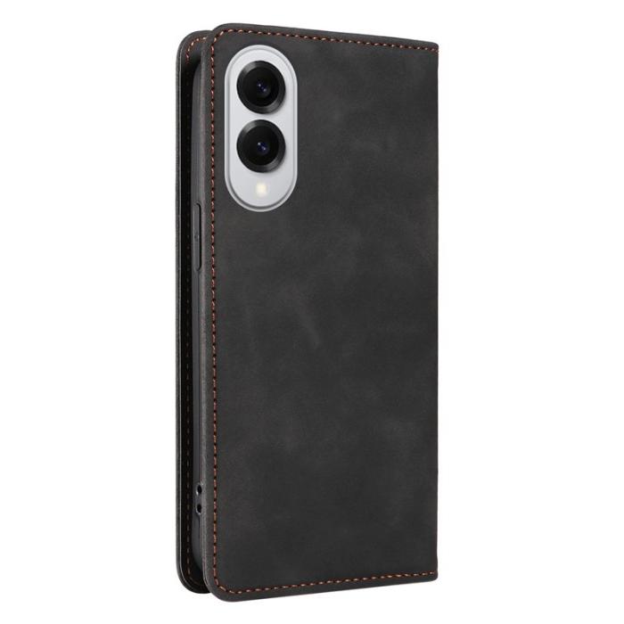 BETOPNICE - BETOPNICE 003 Samsung Galaxy S25 Edge Fodral Äkta läder - Svart