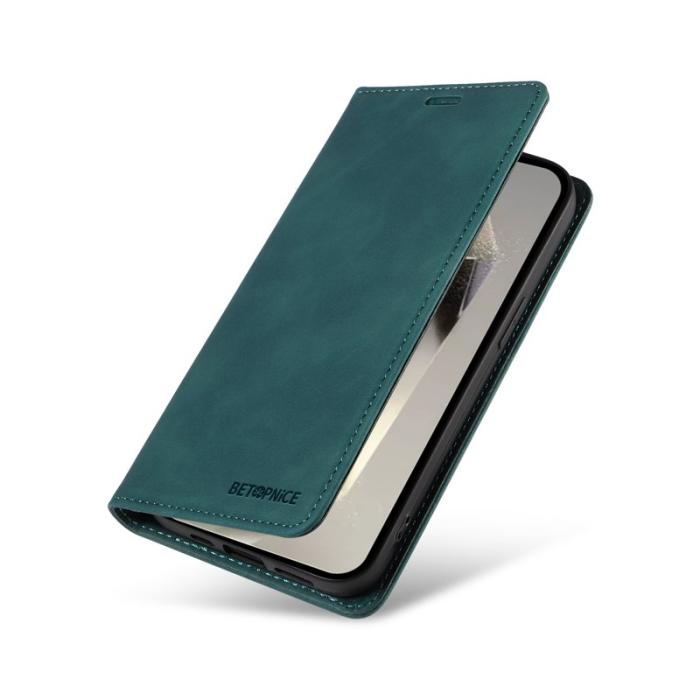 BETOPNICE - BETOPNICE 003 Samsung Galaxy S25 Ultra Wallet Fodral Äkta läder - Grön