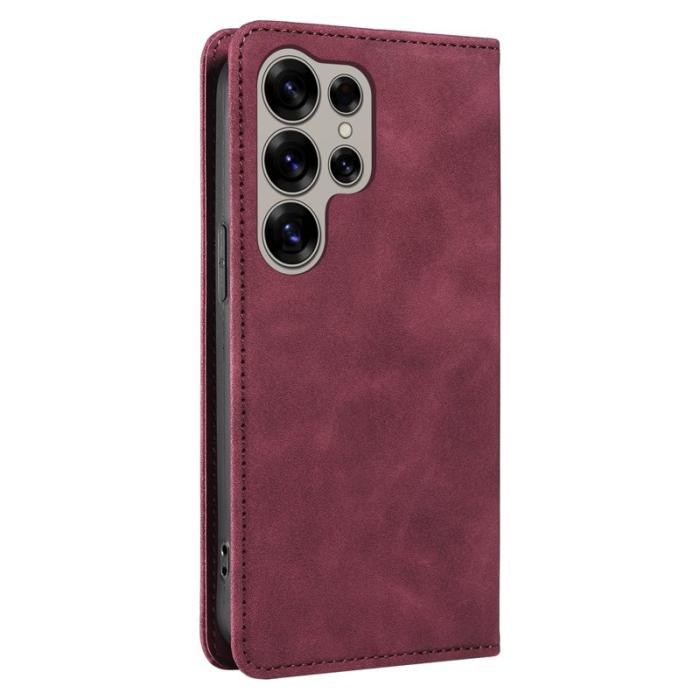 BETOPNICE - BETOPNICE 003 Samsung Galaxy S25 Ultra Wallet Fodral Äkta läder - Röd