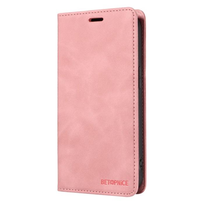 BETOPNICE - BETOPNICE 003 Samsung Galaxy S25 Wallet Fodral Äkta läder - Pink