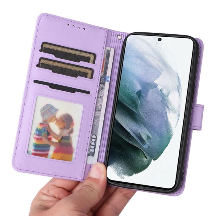 BETOPNICE - BETOPNICE 005 för Samsung Galaxy S21 Fodral Anti-shock PU Läder - Lila