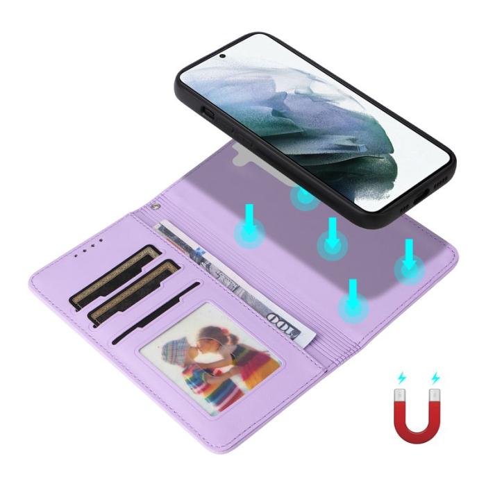 BETOPNICE - BETOPNICE 005 för Samsung Galaxy S21 Fodral Anti-shock PU Läder - Lila