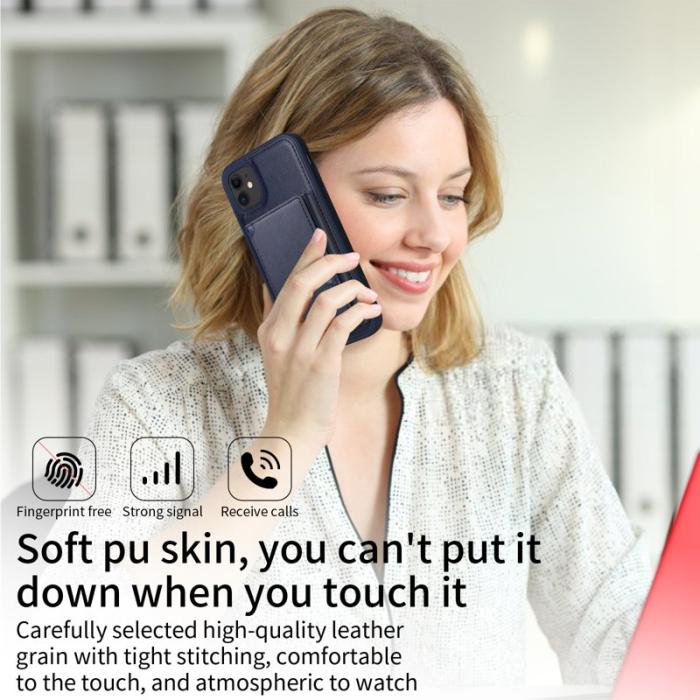 BETOPNICE - BETOPNICE iPhone 11 Fodral Äkta läder - Blå