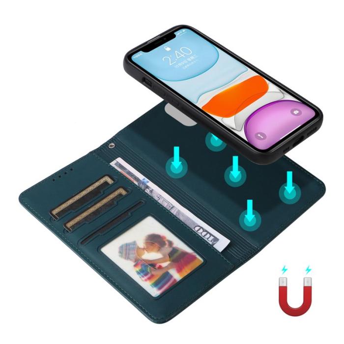 BETOPNICE - BETOPNICE iPhone 11 Fodral Magnetiskt Detachable PU Läder - Blå