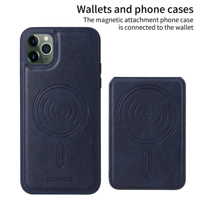 BETOPNICE - BETOPNICE iPhone 11 Pro Max Fodral Äkta läder - Blå