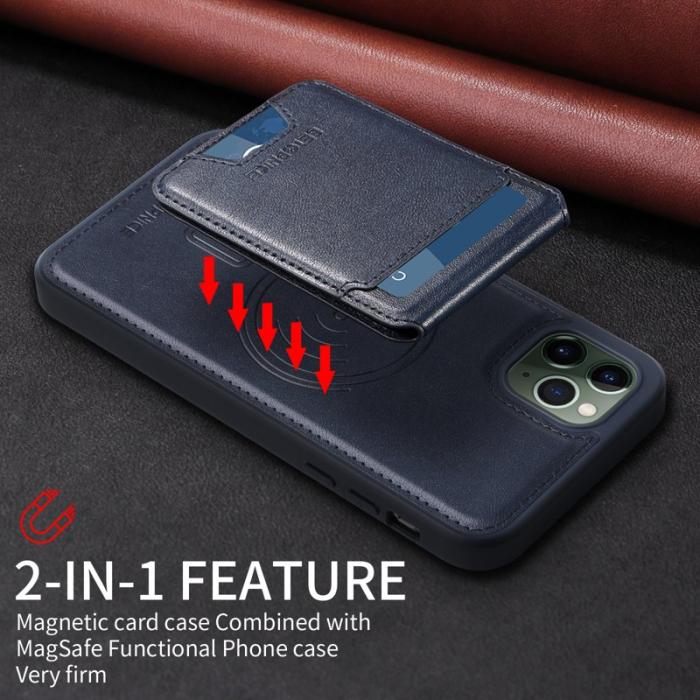 BETOPNICE - BETOPNICE iPhone 11 Pro Max Fodral Äkta läder - Blå