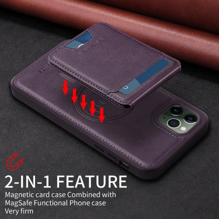 BETOPNICE - BETOPNICE iPhone 11 Pro Max Fodral Äkta läder - Lila