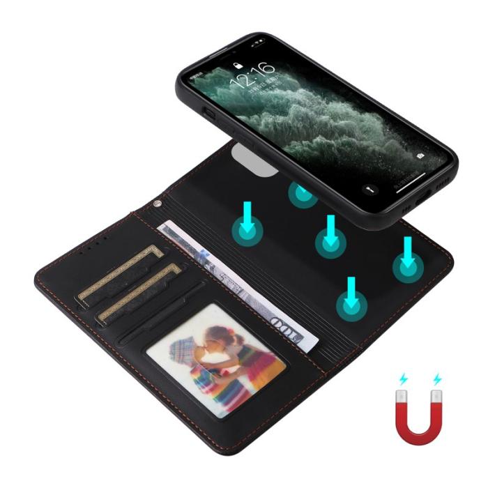 BETOPNICE - BETOPNICE iPhone 11 Pro Max Fodral - Detachable PU Leather - Svart