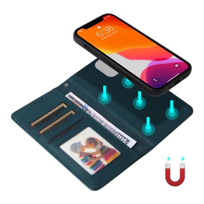 BETOPNICE - BETOPNICE iPhone 12 / 12 Pro Fodral - Avtagbart PU Läder - Blå