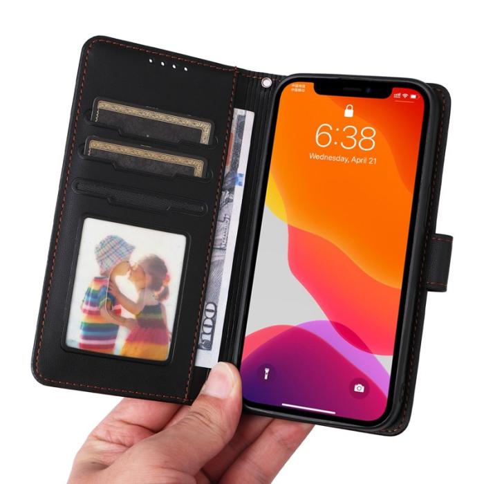 BETOPNICE - BETOPNICE iPhone 12/12 Pro Fodral - Avtagbart PU Läder - Svart