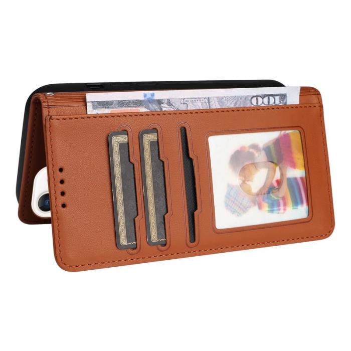 BETOPNICE - BETOPNICE iPhone 12 mini Fodral - Avtagbart PU Läder - Brun