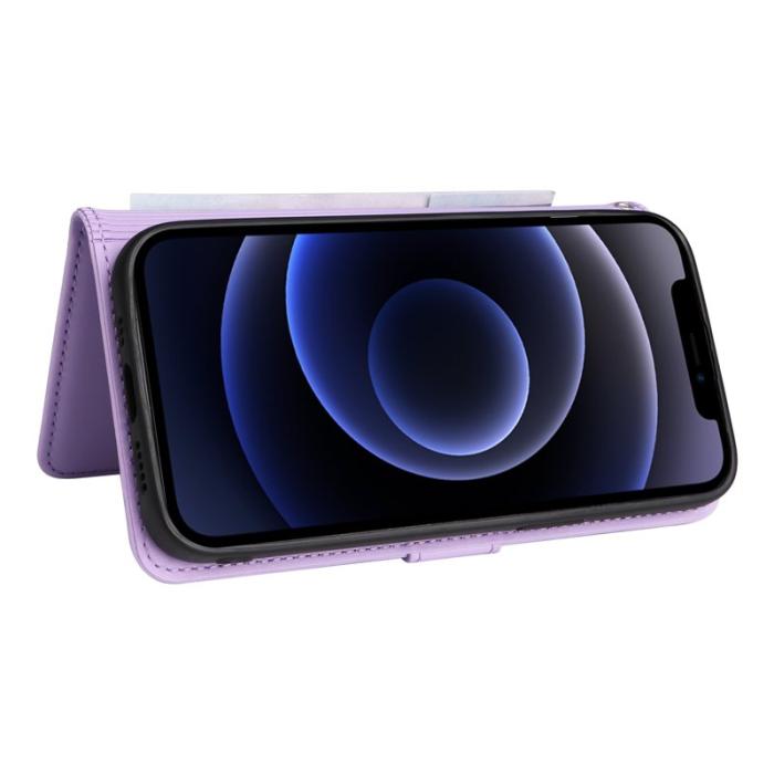 BETOPNICE - BETOPNICE iPhone 12 mini Fodral - Avtagbart PU Läder - Lila