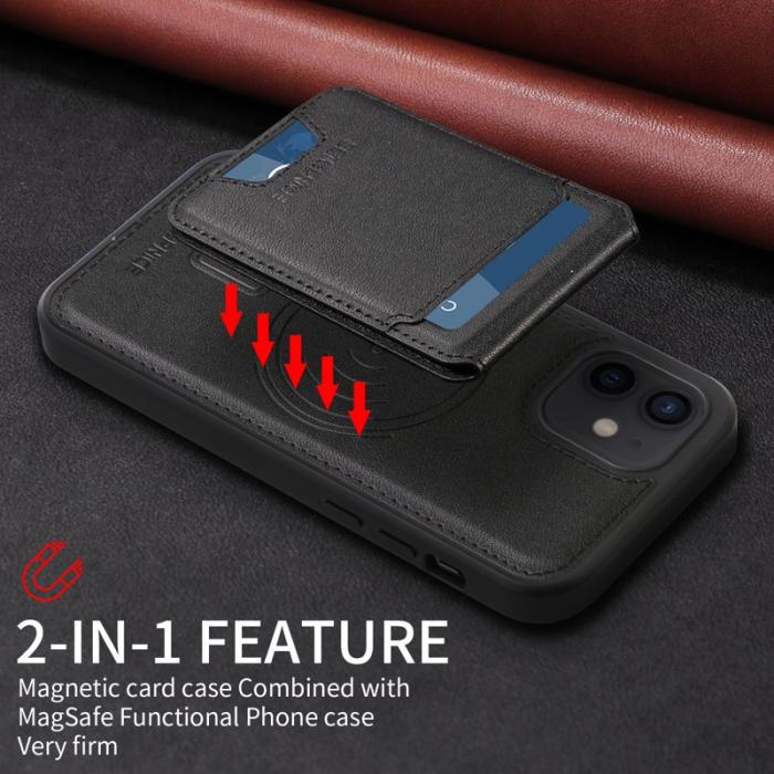 BETOPNICE - BETOPNICE iPhone 12 Pro 6.1 Fodral Äkta läder - Svart