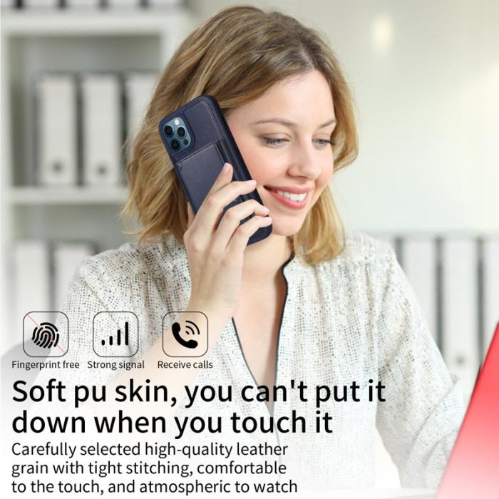 BETOPNICE - BETOPNICE iPhone 12 Pro Max Fodral Äkta läder - Blå