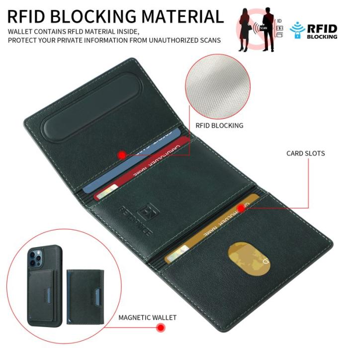 BETOPNICE - BETOPNICE iPhone 12 Pro Max Fodral Äkta läder - Grön