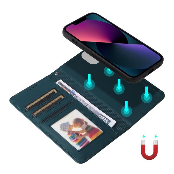 BETOPNICE - BETOPNICE iPhone 13 Fodral Magnetiskt Avtagbart PU Läder - Blå