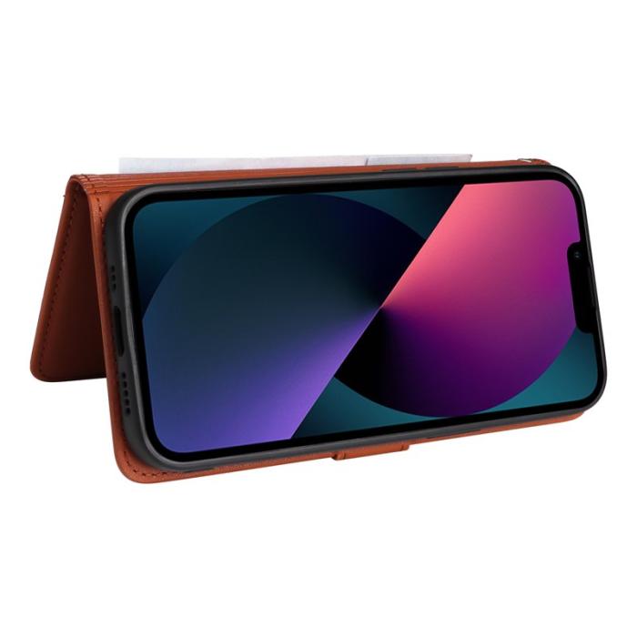 BETOPNICE - BETOPNICE iPhone 13 Fodral Magnetiskt Avtagbart PU Läder - Brun