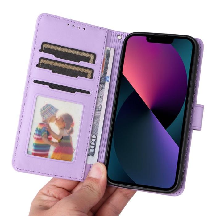 BETOPNICE - BETOPNICE iPhone 13 Fodral Magnetiskt Avtagbart PU Läder - Lila