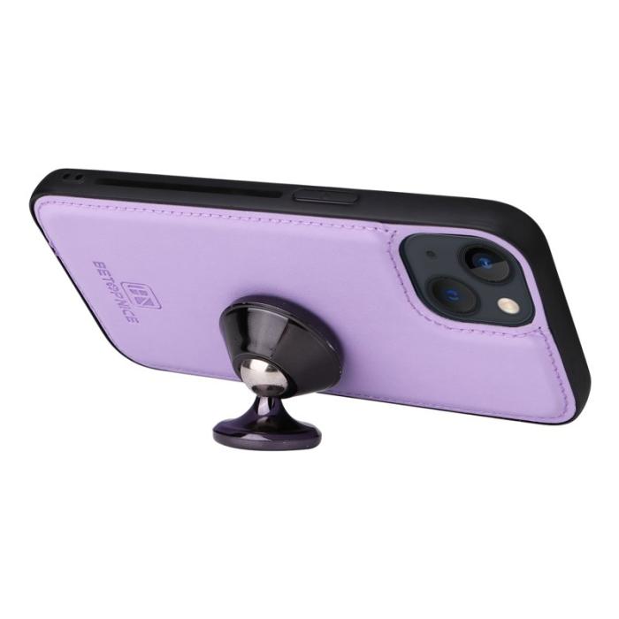 BETOPNICE - BETOPNICE iPhone 13 Fodral Magnetiskt Avtagbart PU Läder - Lila