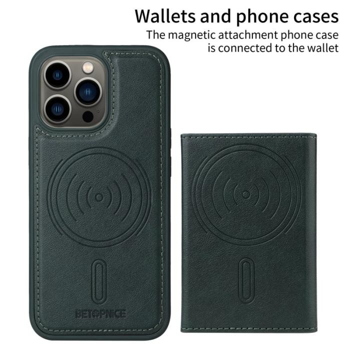 BETOPNICE - BETOPNICE iPhone 13 Pro Fodral Äkta läder - Grön