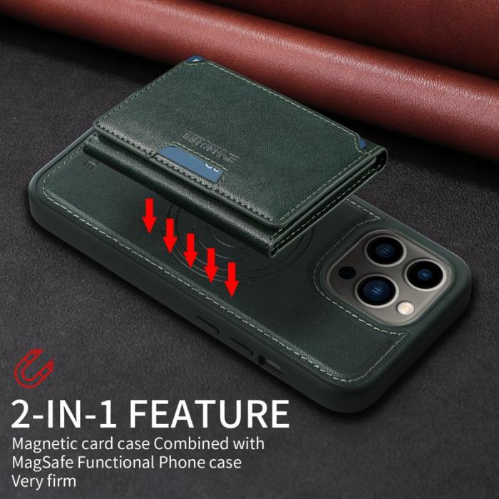 BETOPNICE - BETOPNICE iPhone 13 Pro Fodral Äkta läder - Grön