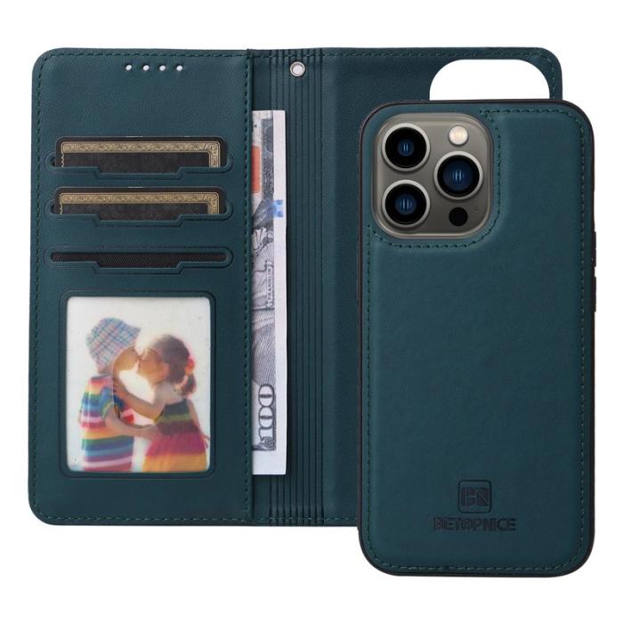 BETOPNICE - BETOPNICE iPhone 13 Pro Max Fodral - Detachable PU Leather - Blå