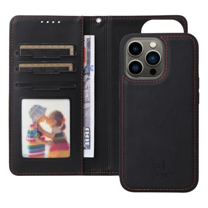 BETOPNICE - BETOPNICE iPhone 13 Pro Max Fodral - Detachable PU Leather - Svart