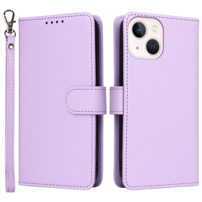 BETOPNICE - BETOPNICE iPhone 14 Fodral Magnetiskt Avtagbart PU Läder - Lila