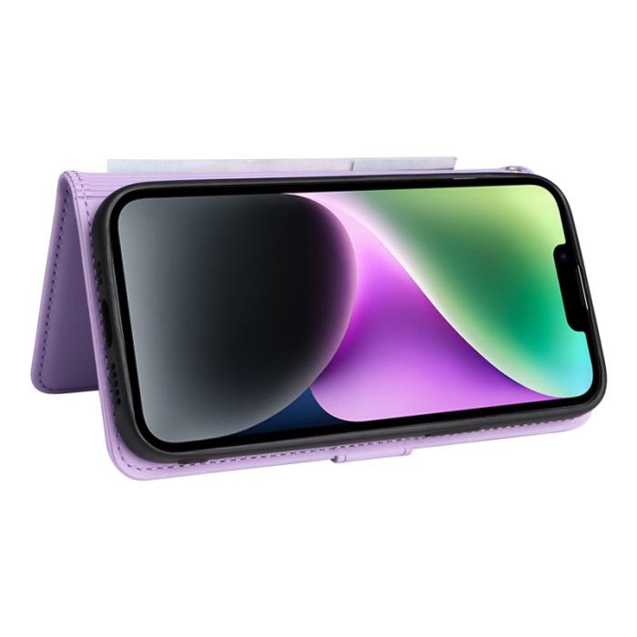 BETOPNICE - BETOPNICE iPhone 14 Fodral Magnetiskt Avtagbart PU Läder - Lila