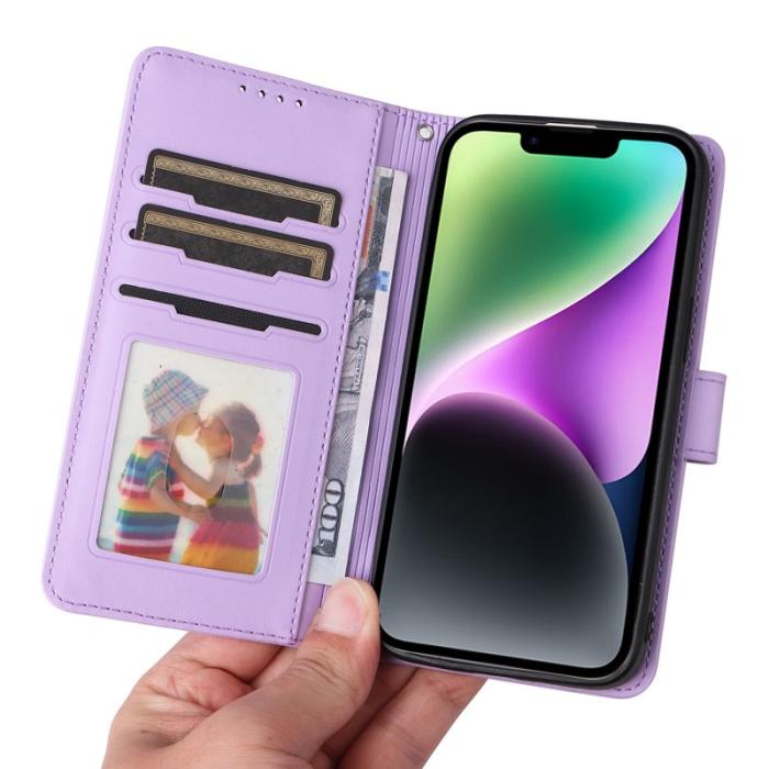 BETOPNICE - BETOPNICE iPhone 14 Fodral Magnetiskt Avtagbart PU Läder - Lila