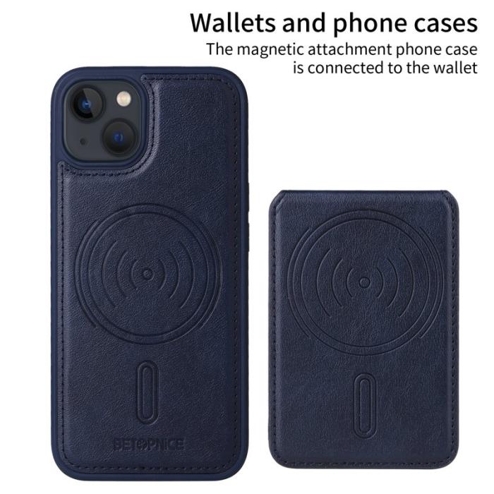 BETOPNICE - BETOPNICE iPhone 14/iPhone 13 Fodral Äkta läder - Blå