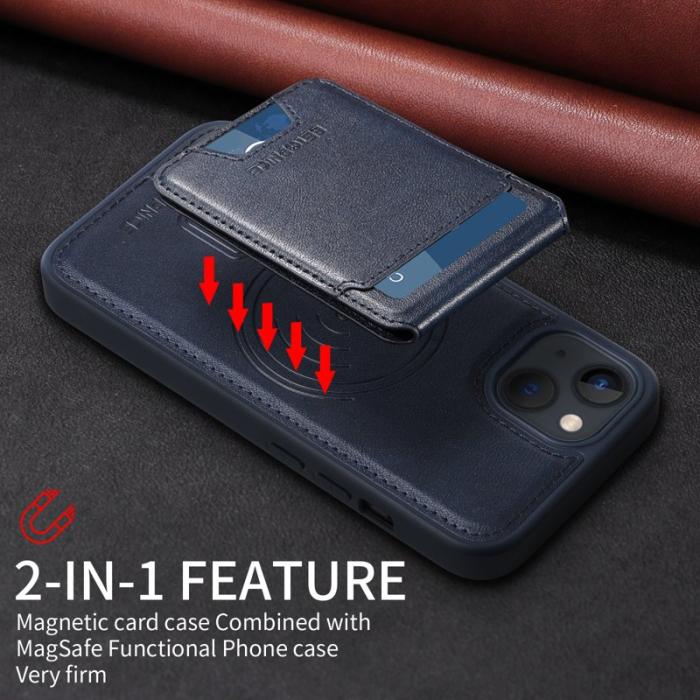 BETOPNICE - BETOPNICE iPhone 14/iPhone 13 Fodral Äkta läder - Blå