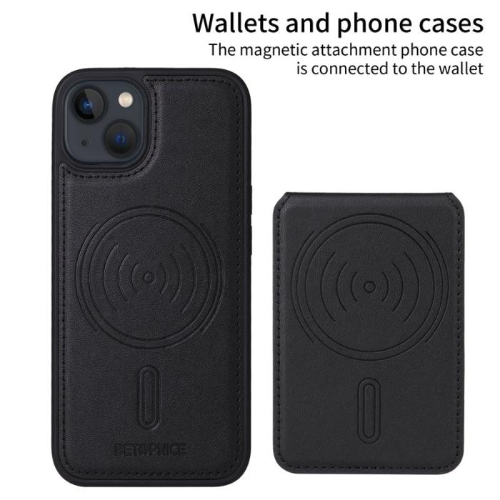 BETOPNICE - BETOPNICE iPhone 14 / iPhone 13 Fodral Äkta läder - Svart