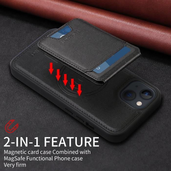 BETOPNICE - BETOPNICE iPhone 14 / iPhone 13 Fodral Äkta läder - Svart