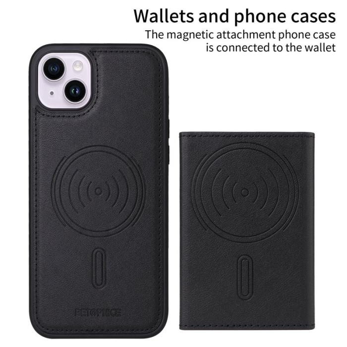 BETOPNICE - BETOPNICE iPhone 14 Plus Fodral Äkta läder - Svart