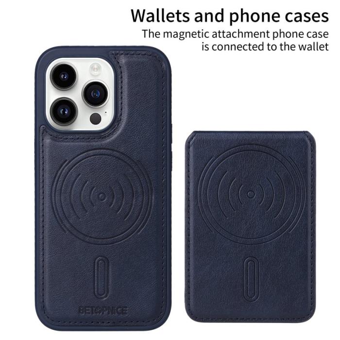 BETOPNICE - BETOPNICE iPhone 14 Pro Fodral Äkta läder - Blå