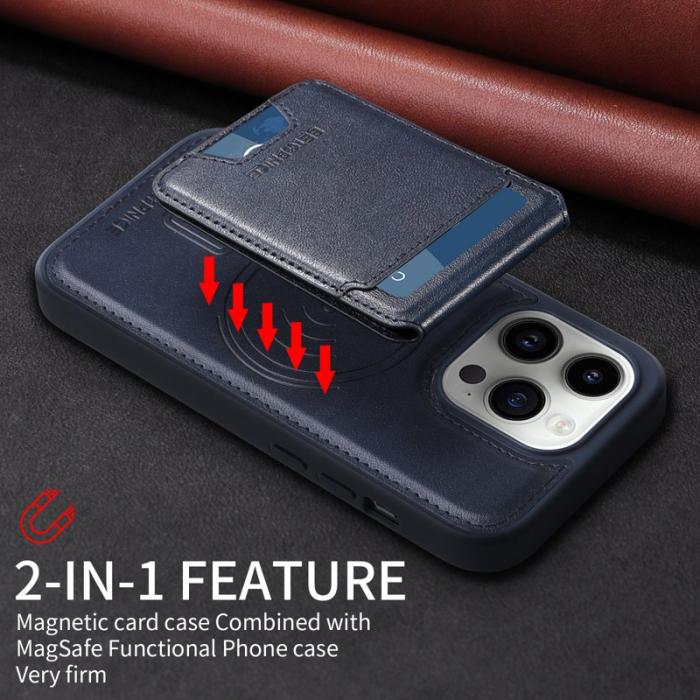 BETOPNICE - BETOPNICE iPhone 14 Pro Fodral Äkta läder - Blå