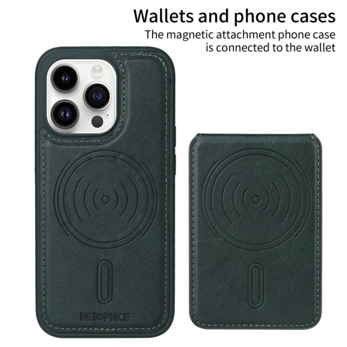 BETOPNICE - BETOPNICE iPhone 14 Pro Fodral Äkta läder - Grön