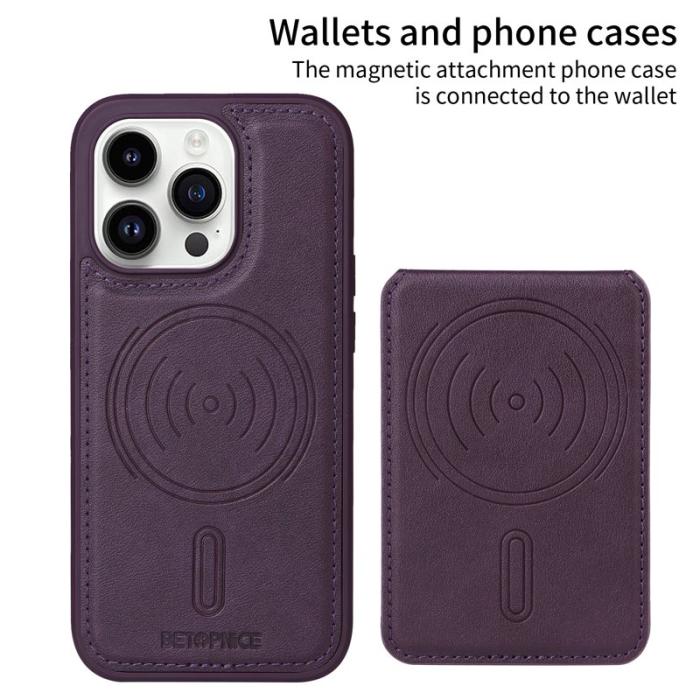 BETOPNICE - BETOPNICE iPhone 14 Pro Fodral Äkta läder - Lila