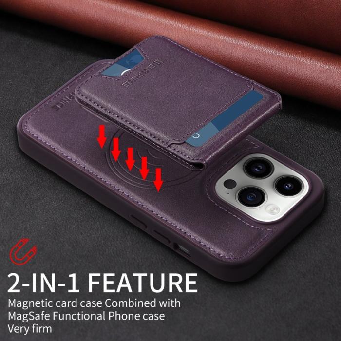 BETOPNICE - BETOPNICE iPhone 14 Pro Fodral Äkta läder - Lila