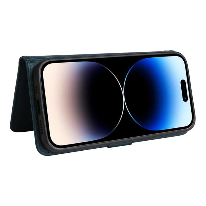 BETOPNICE - BETOPNICE iPhone 14 Pro Fodral - Avtagbart PU Läder - Blå