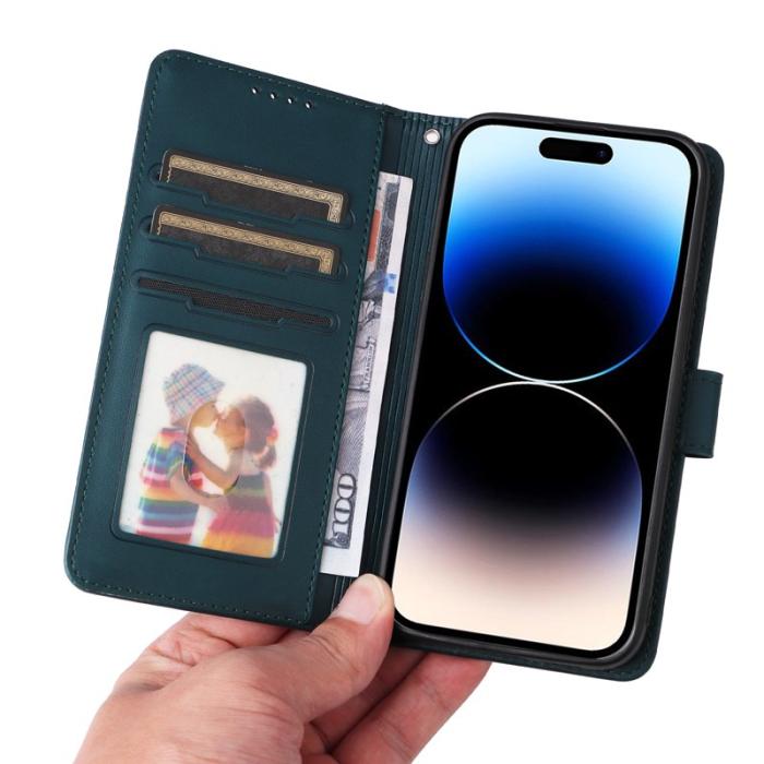 BETOPNICE - BETOPNICE iPhone 14 Pro Fodral - Avtagbart PU Läder - Blå