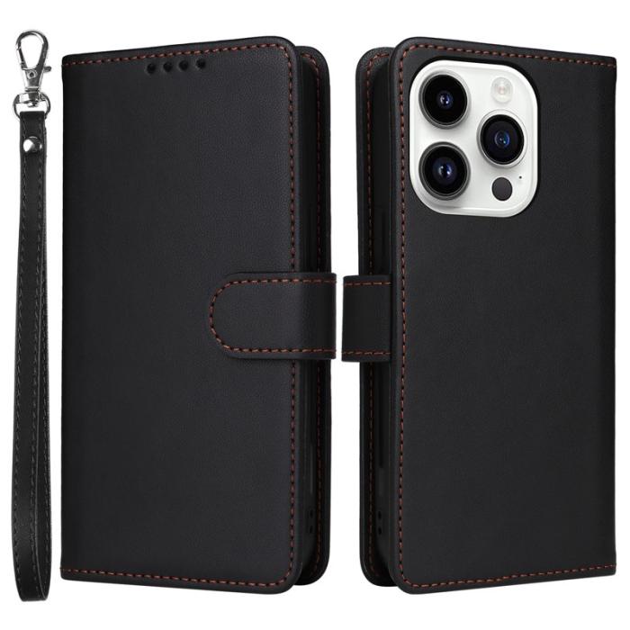 BETOPNICE - BETOPNICE iPhone 14 Pro Fodral - Avtagbart PU Läder - Svart
