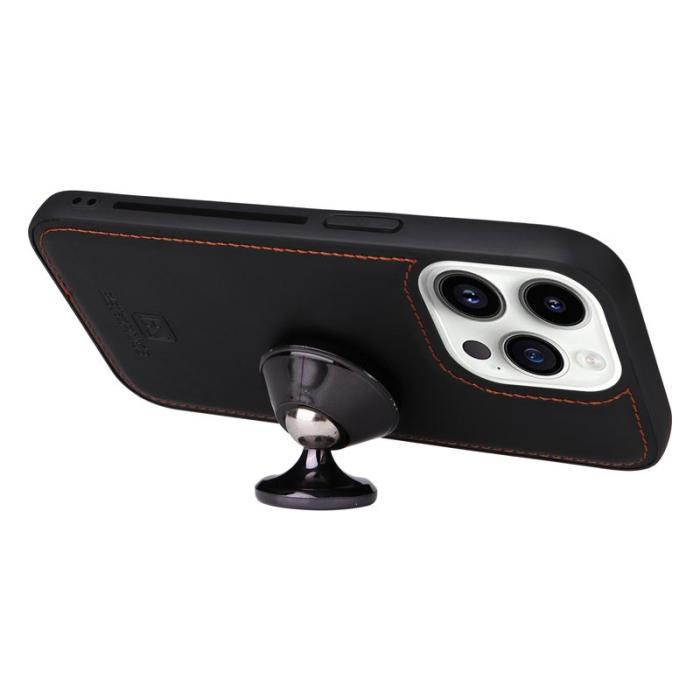 BETOPNICE - BETOPNICE iPhone 14 Pro Fodral - Avtagbart PU Läder - Svart