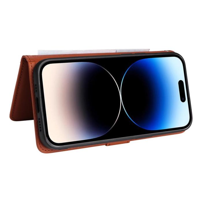 BETOPNICE - BETOPNICE iPhone 14 Pro Fodral Magnetiskt PU Läder - Brun