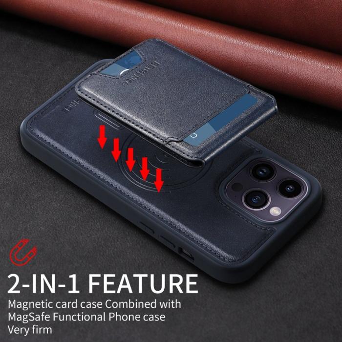 BETOPNICE - BETOPNICE iPhone 14 Pro Max Fodral Äkta läder - Blå